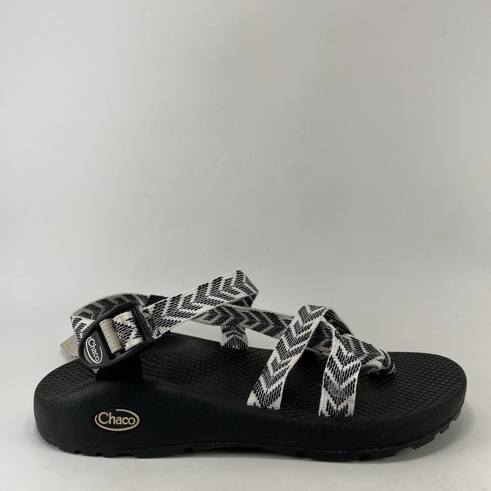 Chaco Z/Cloud 2 Womens 9 Black White Toe Loop Hiking Sport Sandals Active